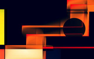 Black yellow red geometric abstract - bold shape free wallpaper for desktop