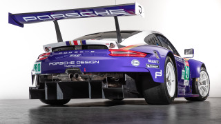 Purple porsche racing car red - hard edge free wallpaper