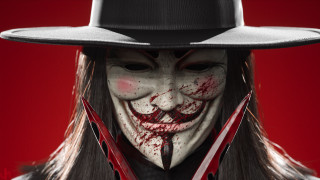 Bloody man hat knife blood - free dark wallpaper