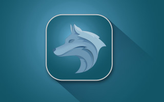 Blue wolf icon shadow caspar - a long shadow free wallpaper