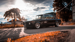 Black car road tree house - renaissance free wallpaper