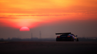 Sunset car road red sky 2 - sunrise free wallpaper