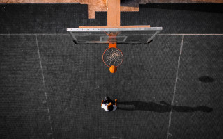 Basketball hoop basketball person night - a basketball hoop free wallpaper