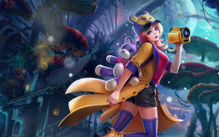 Woman bear girl camera fantasy - fan qi free wallpaper for desktop