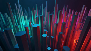 Colorful abstract hexagons lines volumetric - varying free wallpaper for desktop