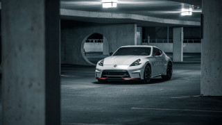 White sports car parking garage 3 - a parking garage free wallpaper for desktop