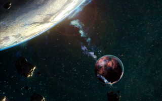 Space station large object background - smaller free wallpaper for desktop