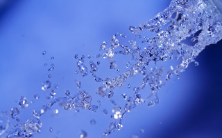 Water bubbles blue background macro - water free wallpaper for desktop