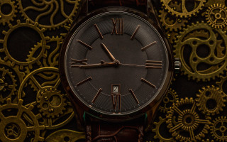 Watch gears macro clock roman - product photography free wallpaper