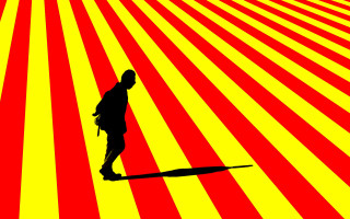 Surfboard man sunburst flag torii - a sunburst free wallpaper