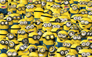 Minions crowd closed eyes yellow - david teniers iii free wallpaper
