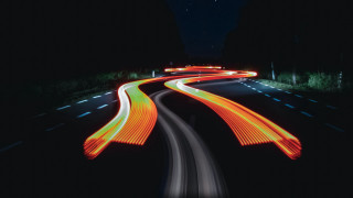 Highway night long exposure car - the road free wallpaper
