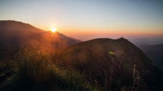 Sunset mountain ada hill sunshine - the mountain free wallpaper