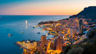City water mountain night boat - the water and a mountain in the background free wallpaper