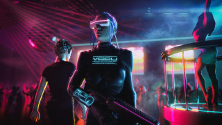 Futuristic gadgets group neon cyberpunk - cyberpunk style free wallpaper