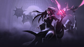 Woman sword demonic gothic league - her back free wallpaper