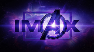 Avengers logo galaxy stars purple - imax free wallpaper