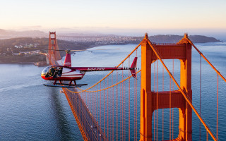 Helicopter golden gate tilt shift - a helicopter free wallpaper