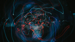 Blurry blue red abstract lighting - a blurry image free wallpaper
