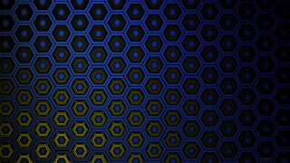 Hexagon pattern yellow light architecture - a yellow light in the middle free wallpaper