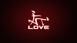 Red neon man love hat - a red neon sign free wallpaper
