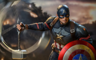 Captain america sword shield 3d - cgstudio free wallpaper