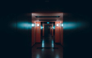 Long hallway red walls black - a long hallway free wallpaper