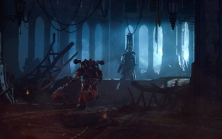Man robot suit warhammer sword - warhammer free wallpaper