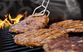 Grill meat flames background grate - a grill free wallpaper