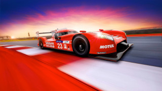 Red race car sunset cloud - a red race car free wallpaper