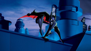 Batman rooftop red cape building - bruce timm free wallpaper