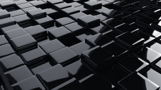 Black white cubes abstract illusion - a pattern of squares and rectangles free wallpaper