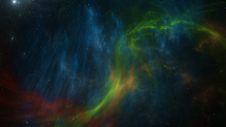 Colorful space stars green red - a colorful space free wallpaper