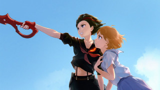 Couple scissors sky artgerm school - the sky behind them free wallpaper