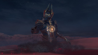 Desert night glowing helmet aurora - the desert free wallpaper