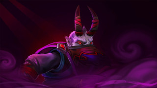 Horned animal purple swirl redlight - horn free wallpaper