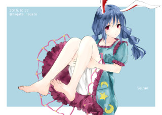 Bluehair blueDress animegirl animalEars star - a chair free wallpaper