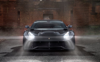 Black sports car rain headlights - its headlight free wallpaper