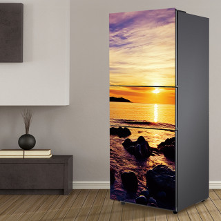 Refrigerator sunset beach image decor - a picture of a sunset free wallpaper