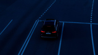 Car night road lights red - the tail free wallpaper