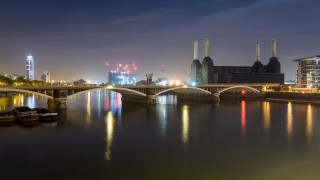 Bridge river city night lights 7 - a bridge over a river free wallpaper