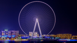 Ferris wheel city night digital - rim light free wallpaper
