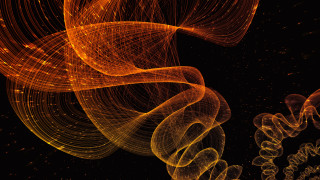 Orange yellow swirls abstract space - swirl free wallpaper