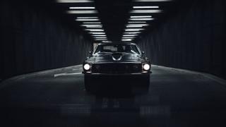 Dark tunnel car headlights neoclassicism - a dark tunnel free wallpaper