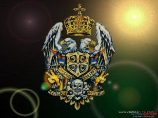 Coat of arms birds cross - arm free wallpaper for desktop