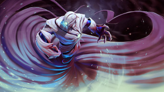 Man white suit purple blue - his body free wallpaper