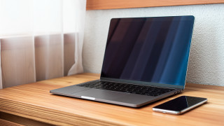 Laptop wooden desk cellphone window 2 - a wooden desk next free wallpaper