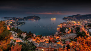 City lake boats night lit - didier mouron free wallpaper for desktop