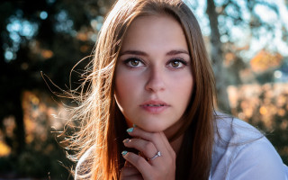 Woman long hair ring park - long hair and a ring free wallpaper