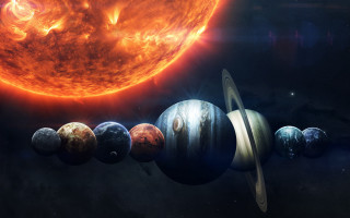 Solar system eight planets sun 2 - a solar system free wallpaper